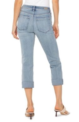 LIVERPOOL CHARLIE CROP DENIM - TEMESCAL - Vi-Leen's Fashions