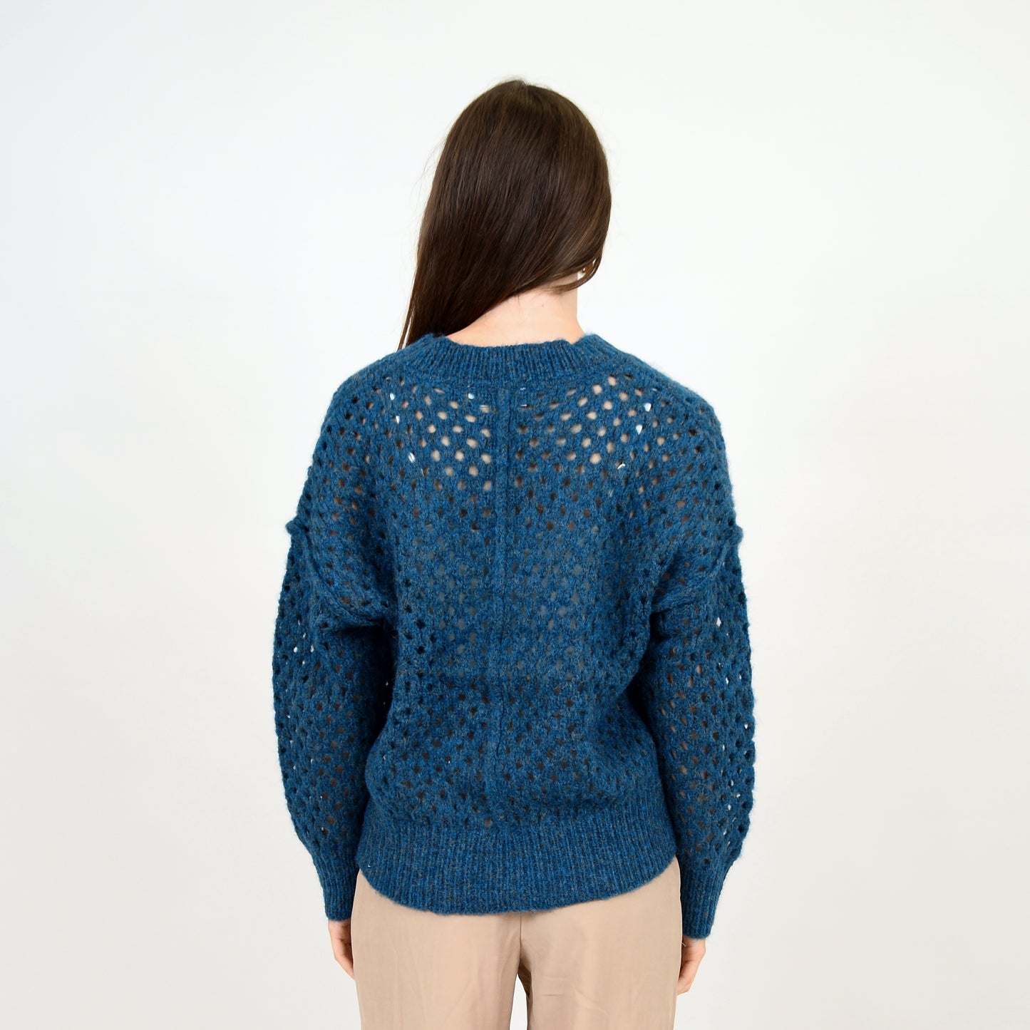 RD STYLE NANUMEA OPEN KNIT PULLOVER - BLUE THISTLE - Vi-Leen's Fashions