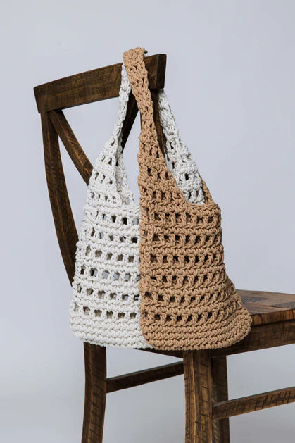 ORB SHORELINE CROCHET BAG - BEIGE - Vi-Leen's Fashions