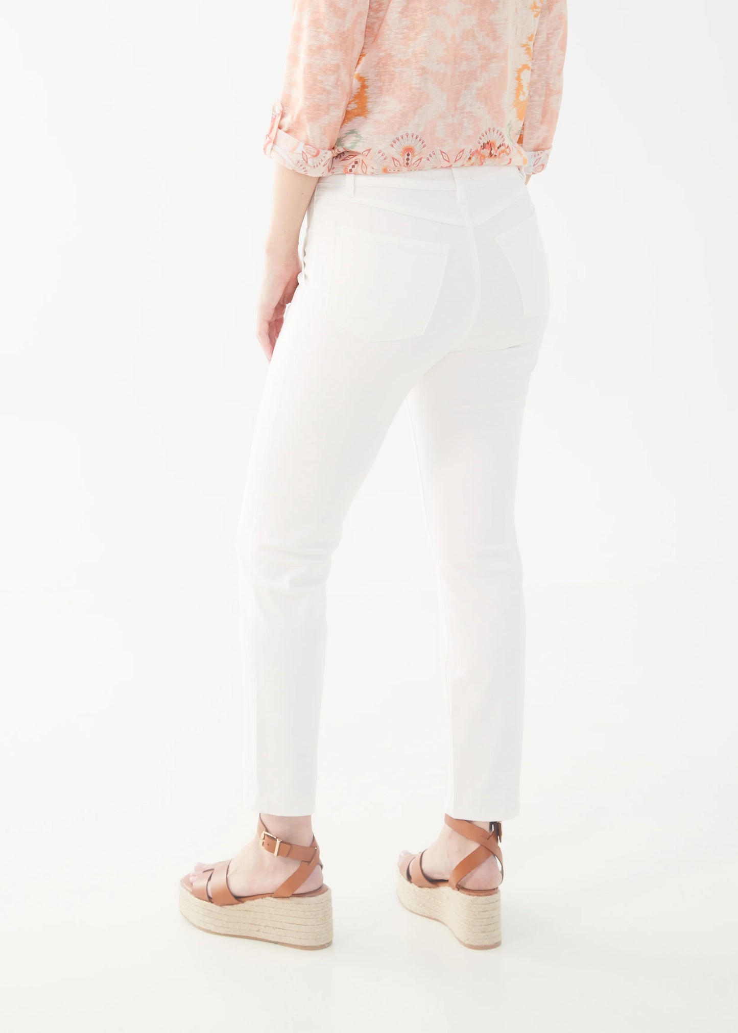 FDJ OLIVIA STRAIGHT ANKLE LENGTH - WHITE - Vi-Leen's Fashions