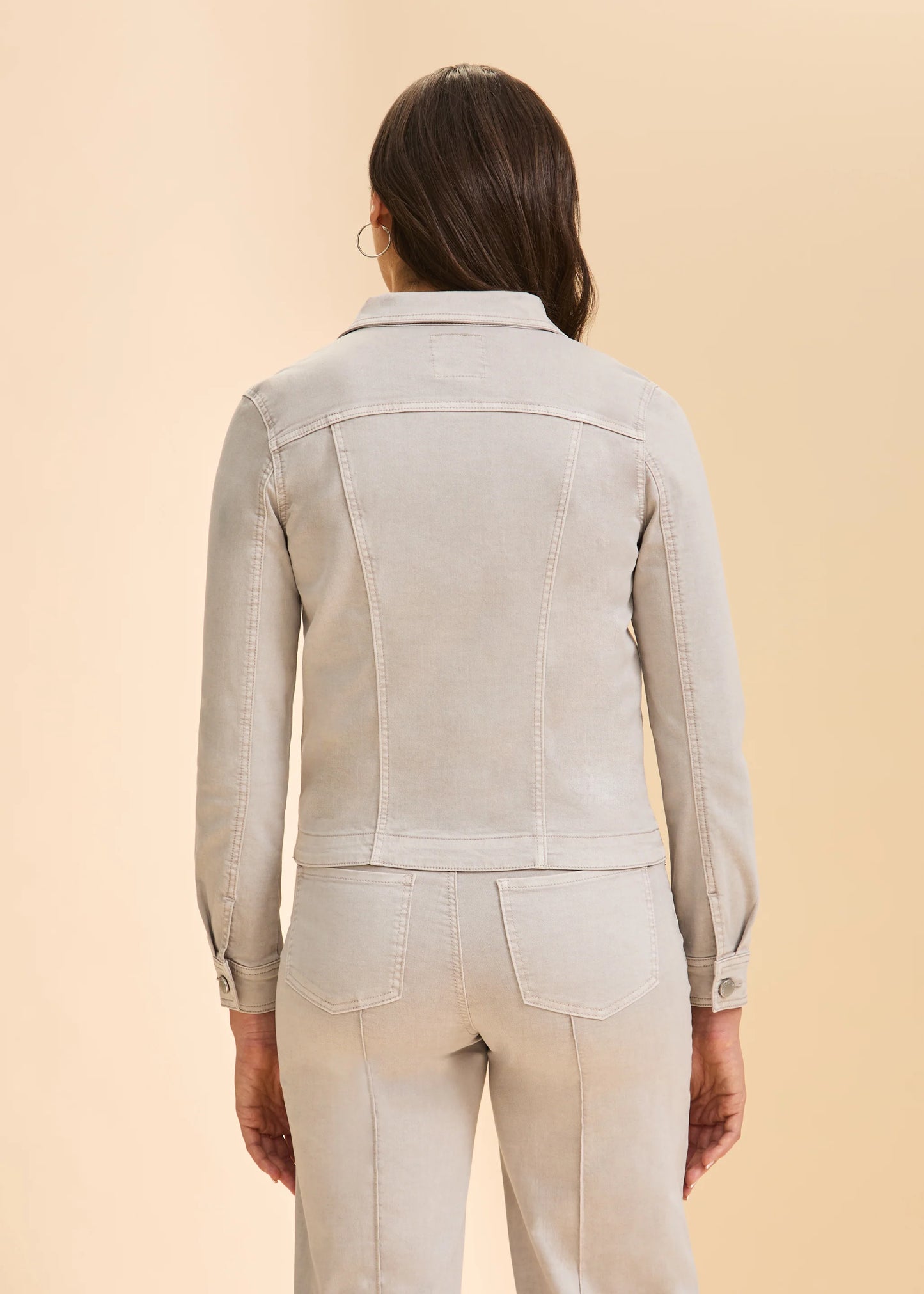 FDJ ZIP FRONT JACKET - GREY - Vi-Leen's Fashions