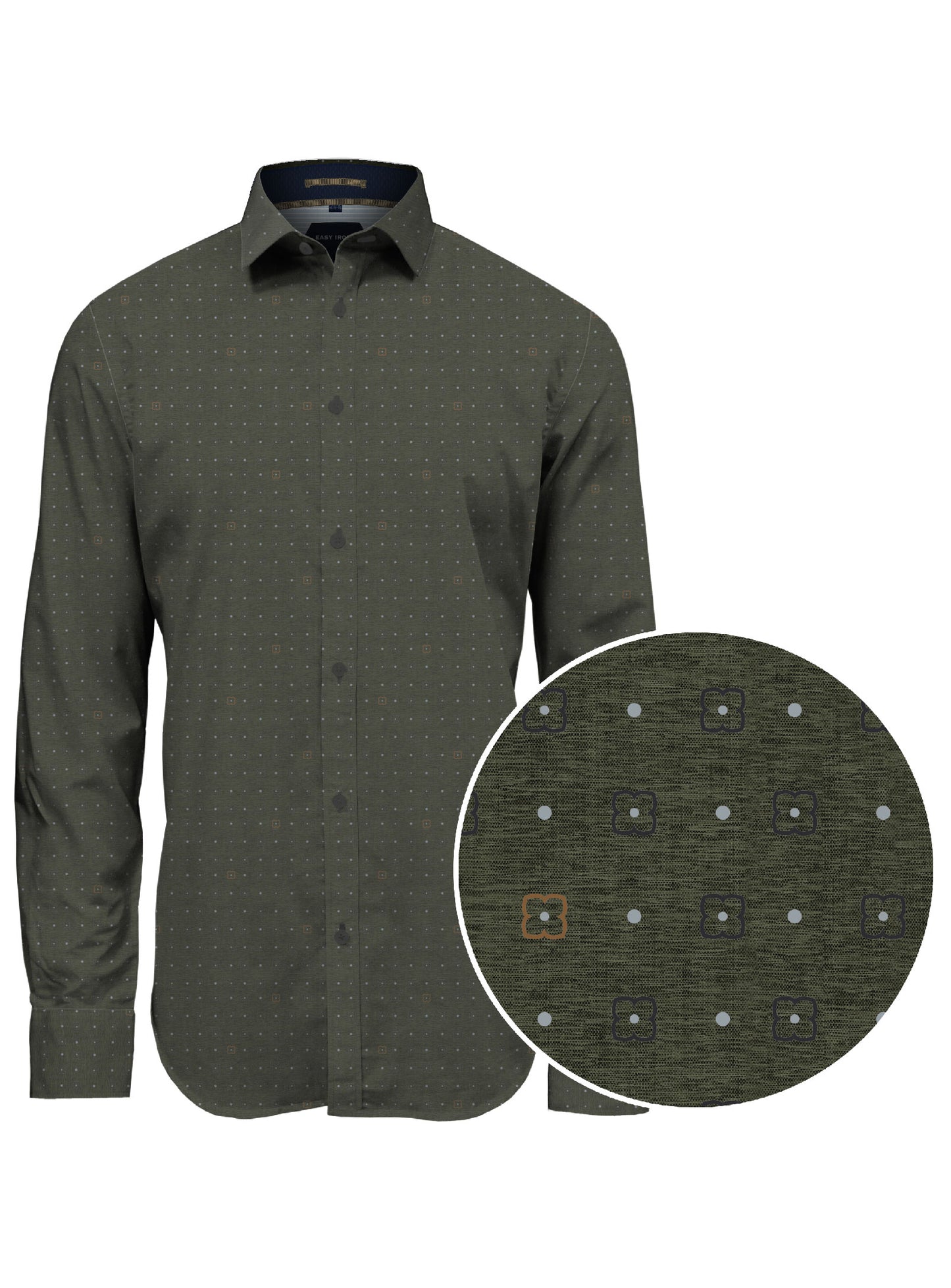 MEN'S POINT ZERO LUXURY BUTTON UP SHIRT - PINE MIX