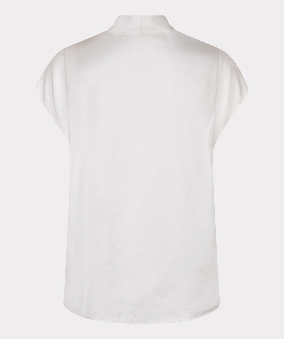 ESQUALO V-NECK SLEEVELESS TOP - OFF WHITE