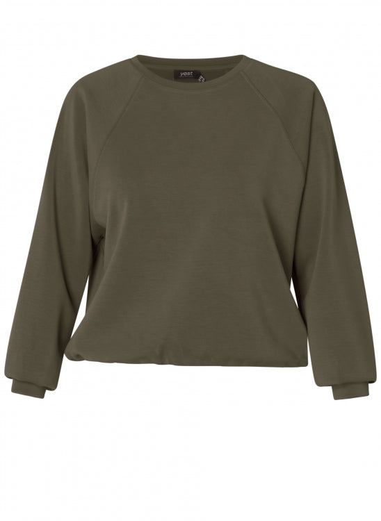 YEST CARLOTTA TOP - ARMY GREEN