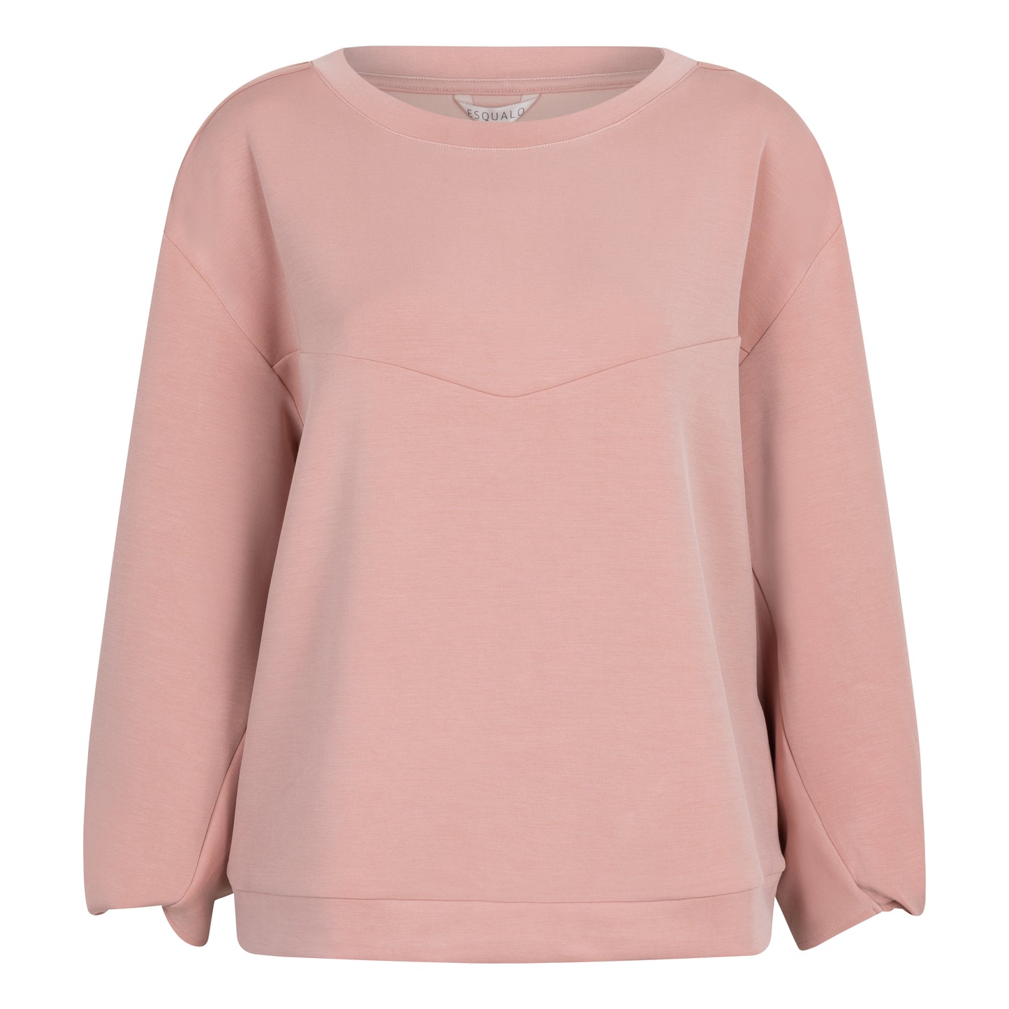 ESQUALO MODAL TWISTED SLEEVE PULLOVER - CHALK PINK
