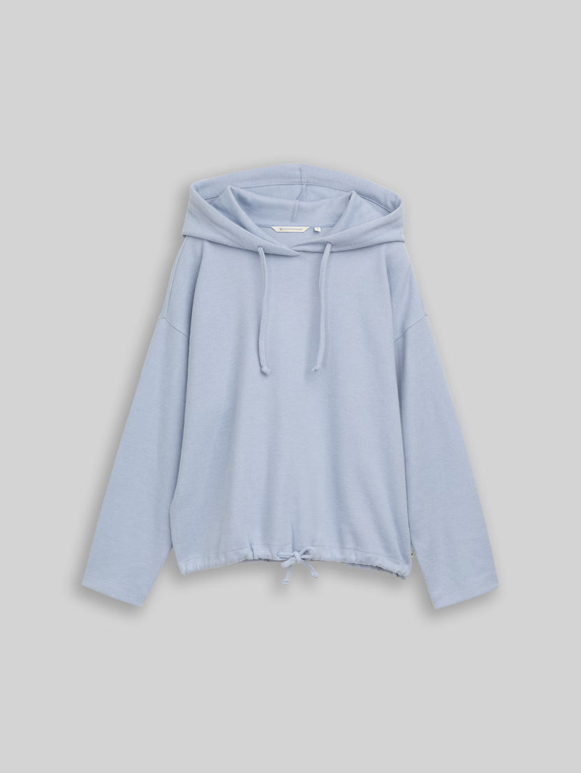 TOM TAILOR COZY HOODIE SWEATSHIRT - STONE BLUE - Vi-Leen's Fashions