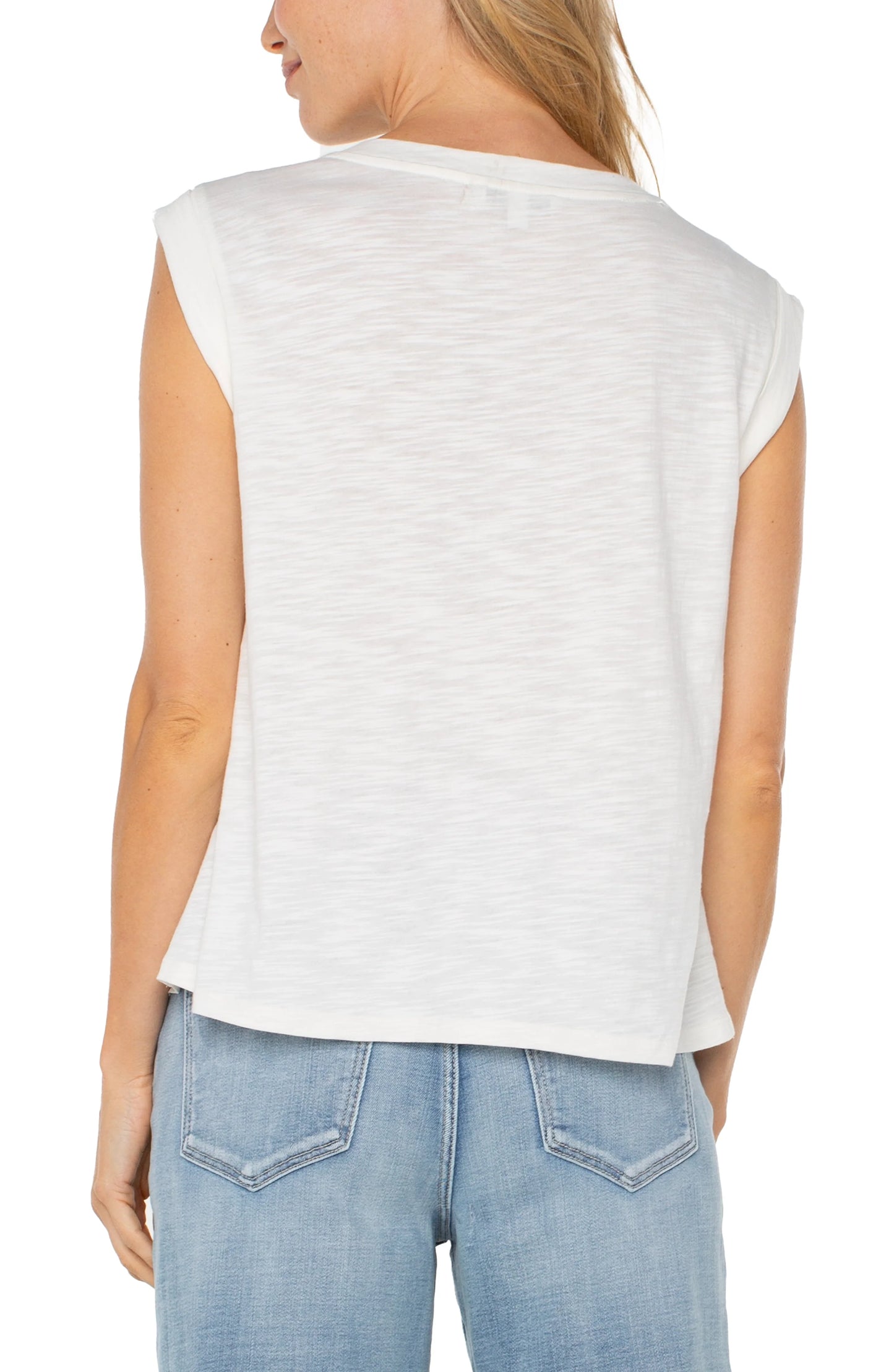 LIVERPOOL SLEEVELESS CREAM TOP