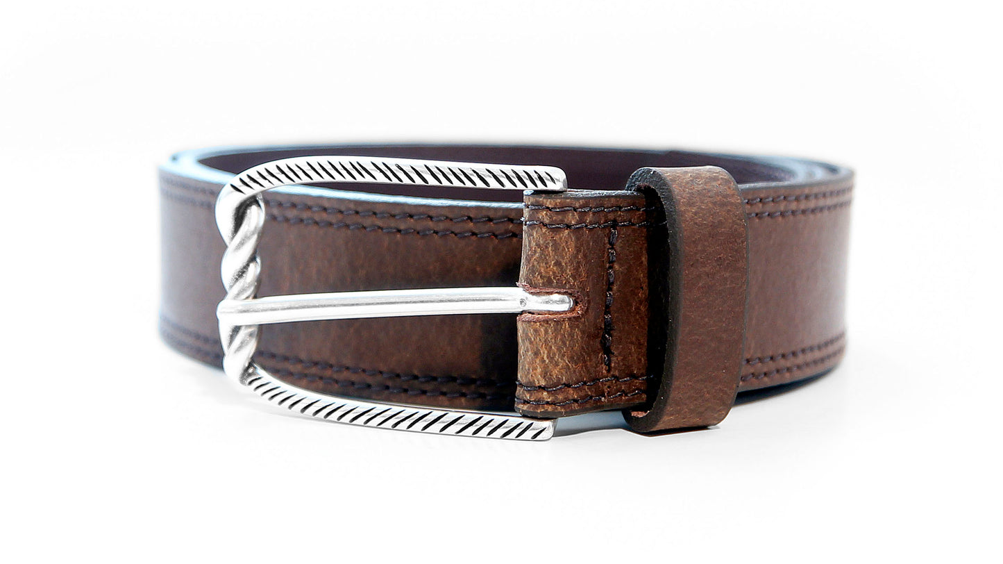 LADIES LEATHER BELT - BROWN - Vi-Leen's Fashions