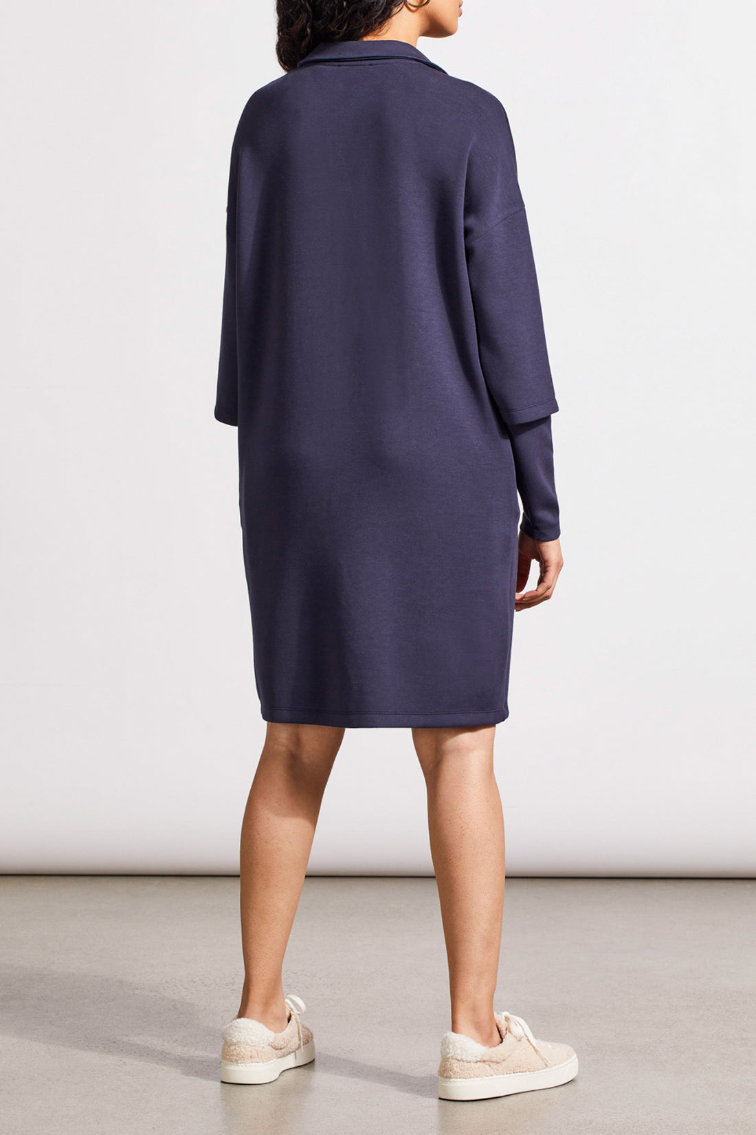 TRIBAL POLO DRESS WITH POCKETS - NAVY - Vi-Leen's Fashions