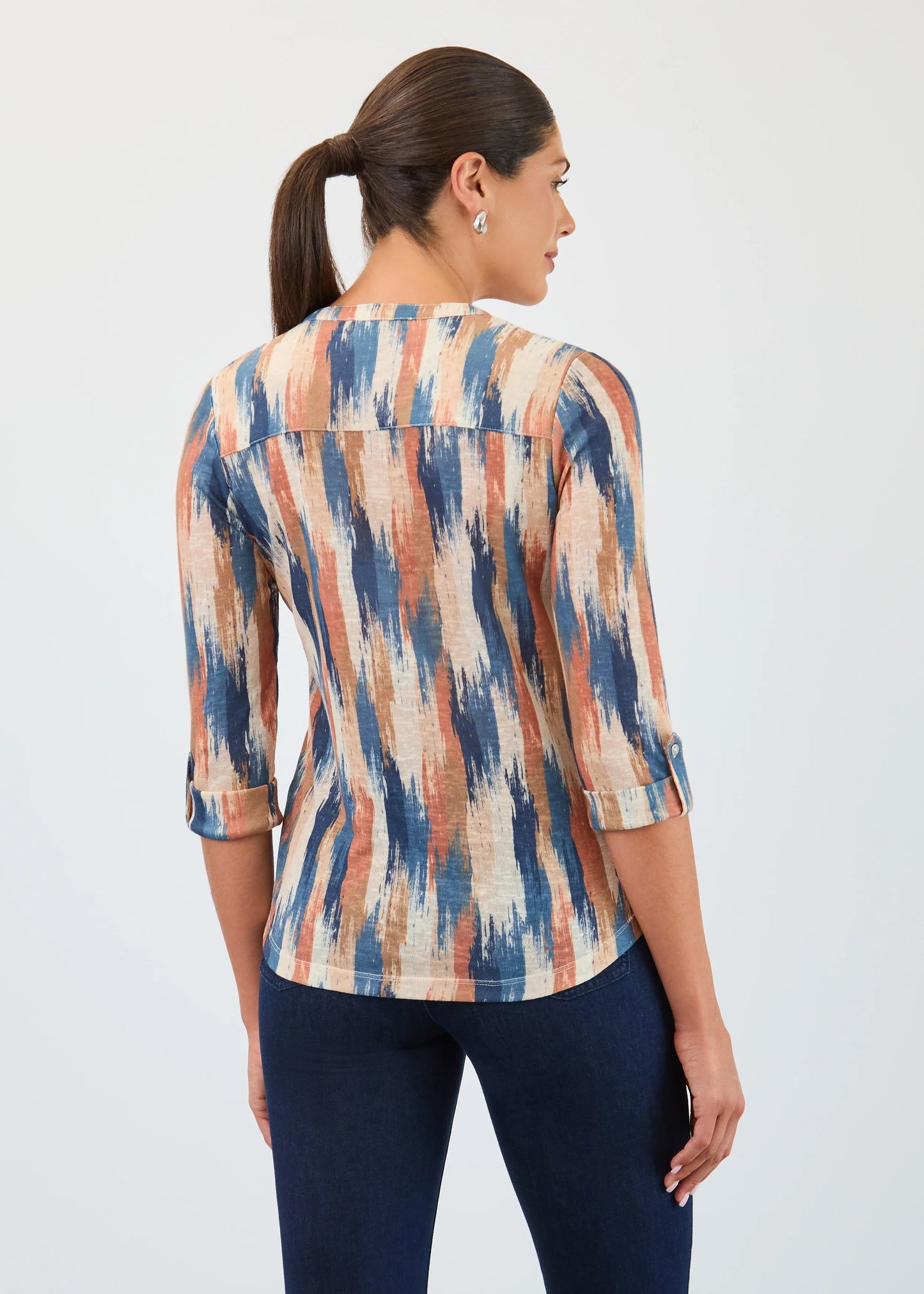 FDJ PRINTED HENLEY TOP