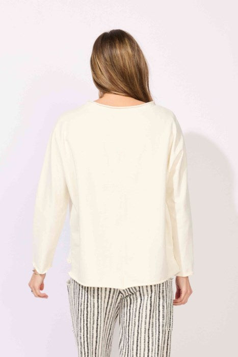ESCAPE OCEAN FRONT PULLOVER - PEARL