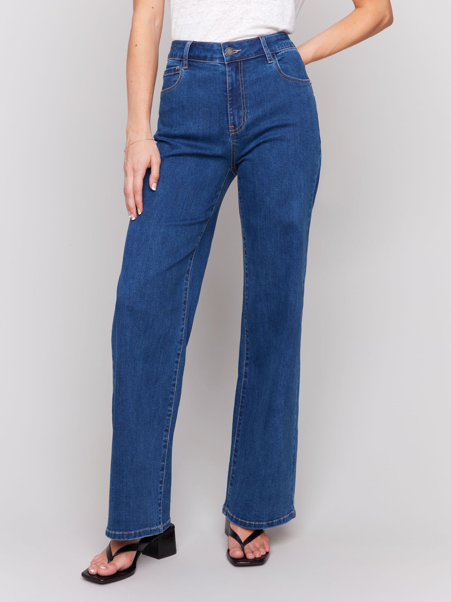 CHARLIE B CHLOE WIDE LEG JEAN - INDIGO