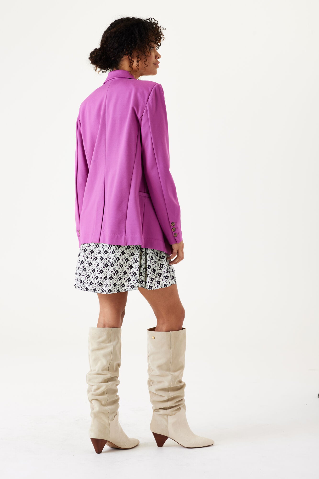 GARCIA DOUBLE BREASTED BLAZER - MAUVE - Vi-Leen's Fashions