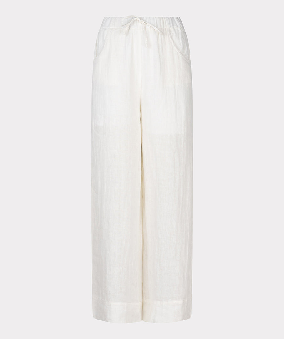 ESQUALO LINEN TROUSER - OFF WHITE - Vi-Leen's Fashions