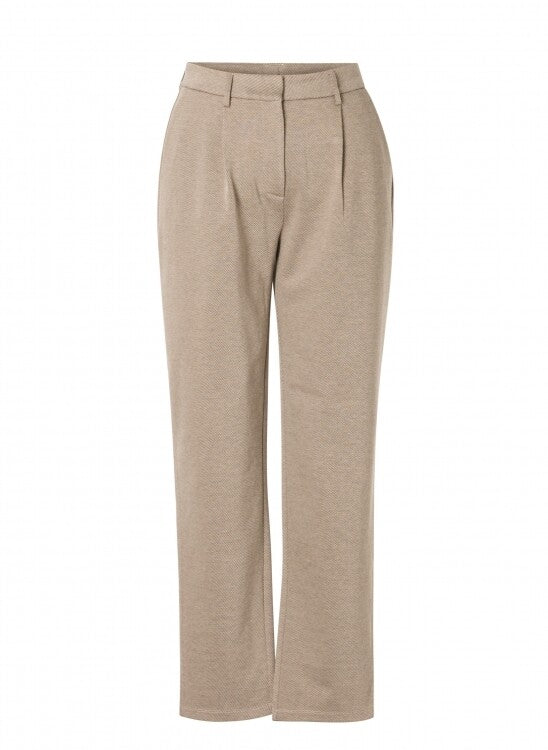 YEST ERVA STRAIGHT LEG DRESS PANT - TAUPE/MELANGE - Vi-Leen's Fashions