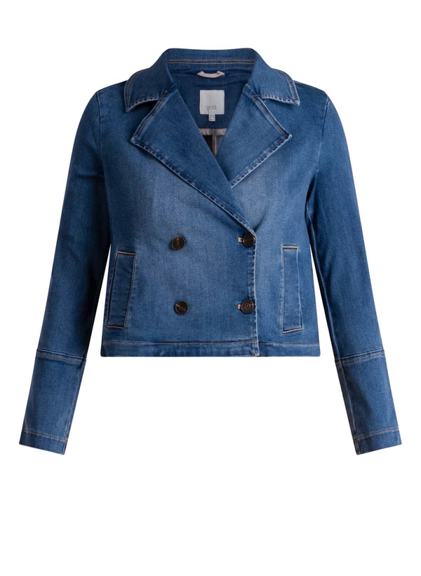 YEST SONIA DENIM JACKET - DARK STONE WASH