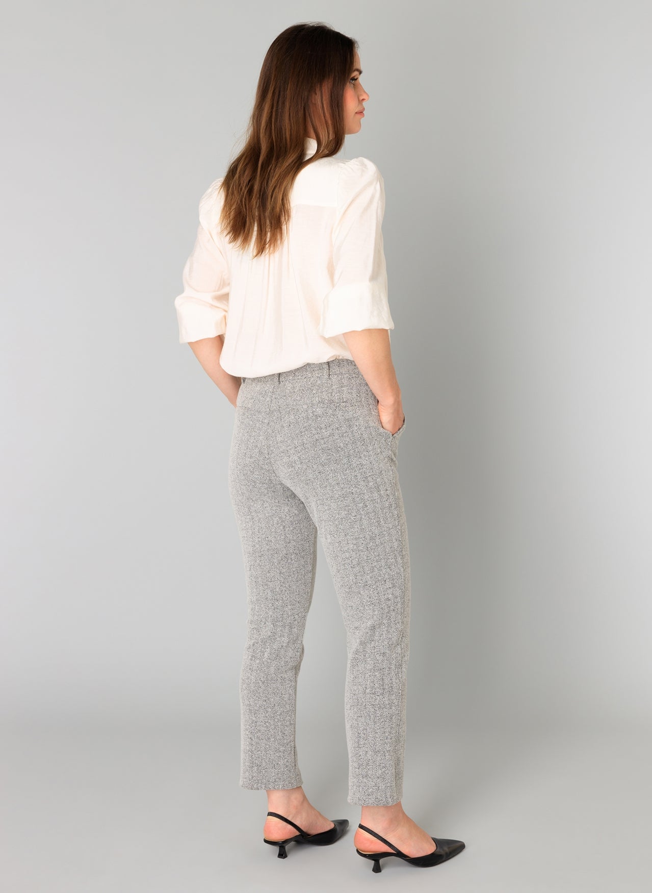 YEST BERTILLE PANT - SILVER GREY
