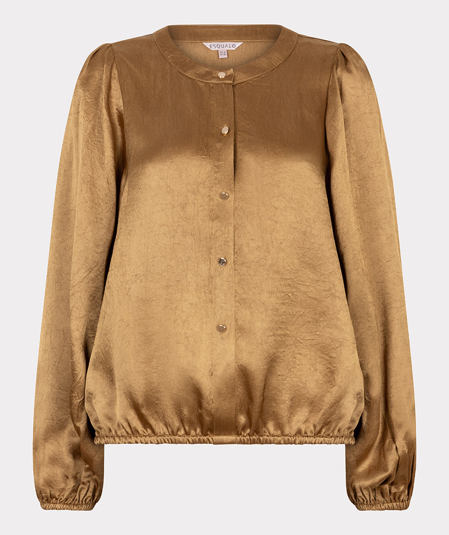 ESQUALO BALLOON SLEEVE BLOUSE - GOLDEN OLIVE