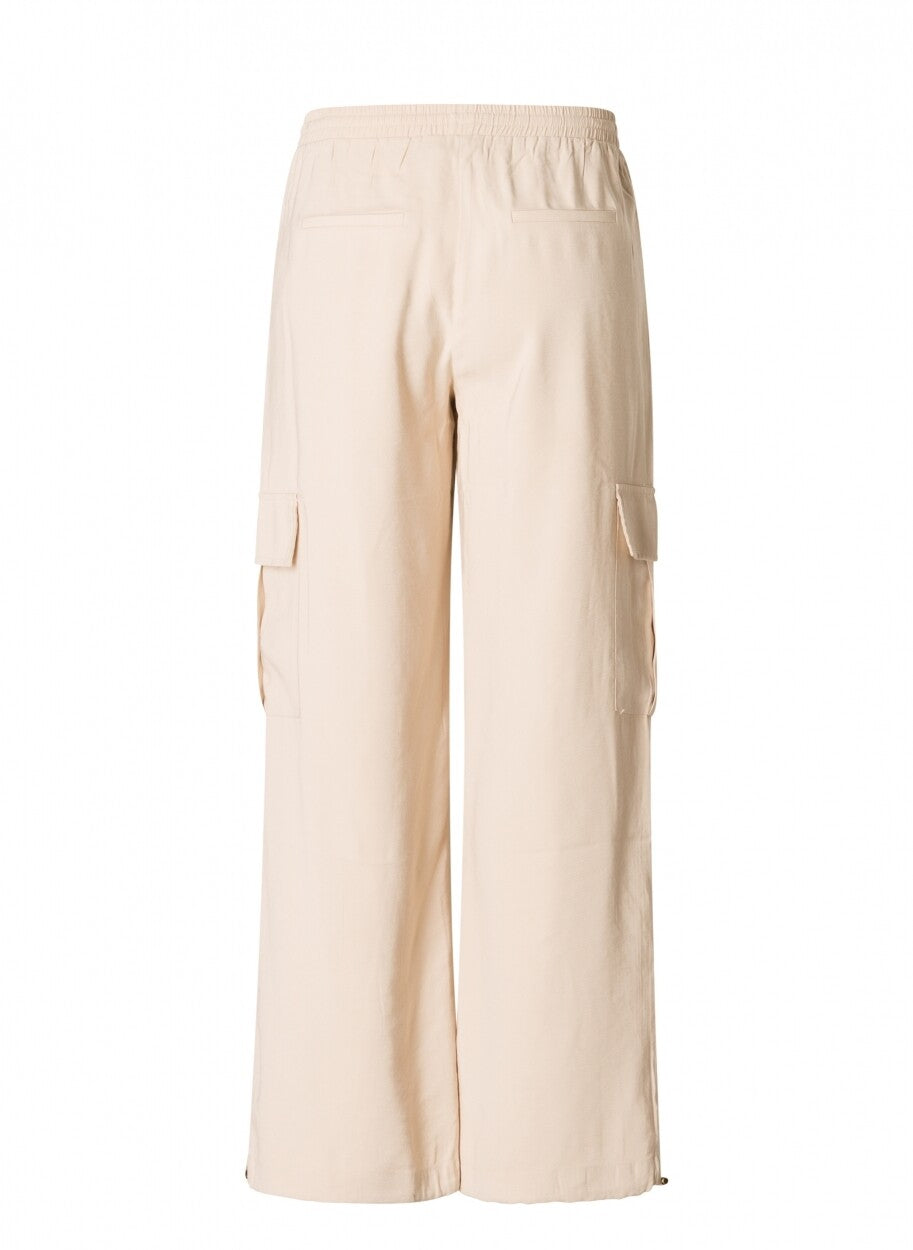 YEST SARAH LIGHTWEIGHT CARGO PANT - LIGHT BEIGE - Vi-Leen's Fashions
