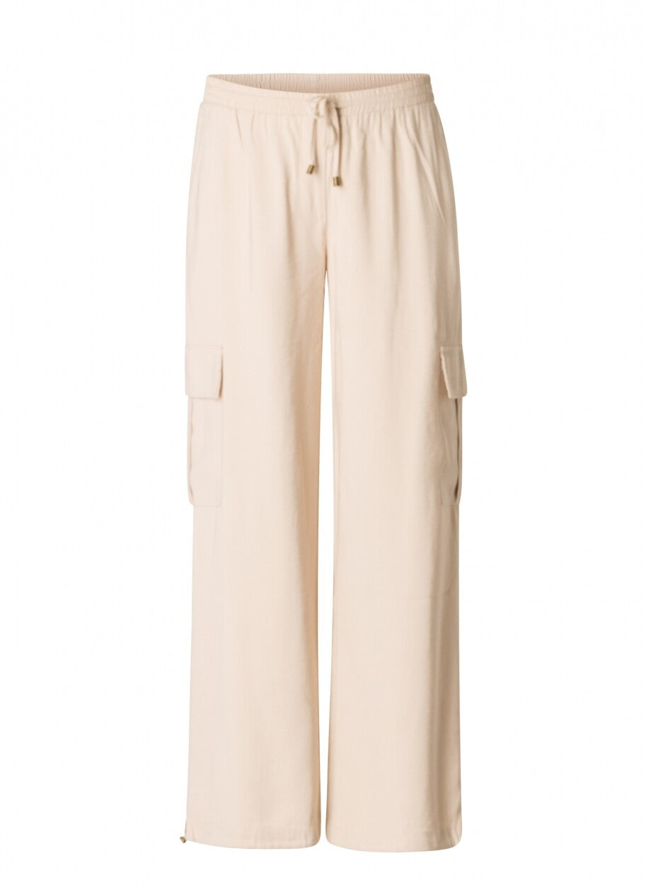 YEST SARAH LIGHTWEIGHT CARGO PANT - LIGHT BEIGE - Vi-Leen's Fashions