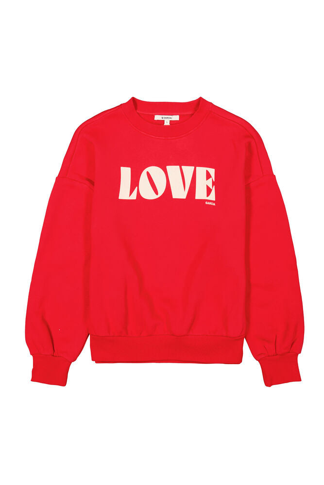 GARCIA LOVE SWEATSHIRT - TRUE RED