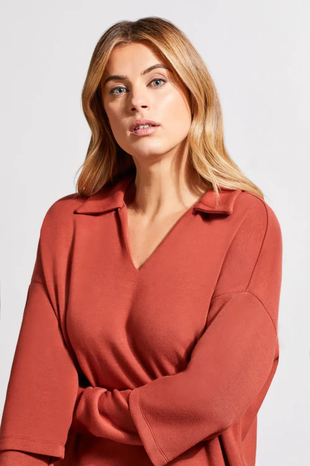 TRIBAL POLO DRESS WITH POCKETS - MAHOGANY - Vi-Leen's Fashions