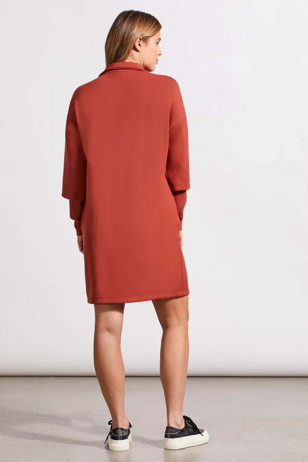 TRIBAL POLO DRESS WITH POCKETS - MAHOGANY - Vi-Leen's Fashions