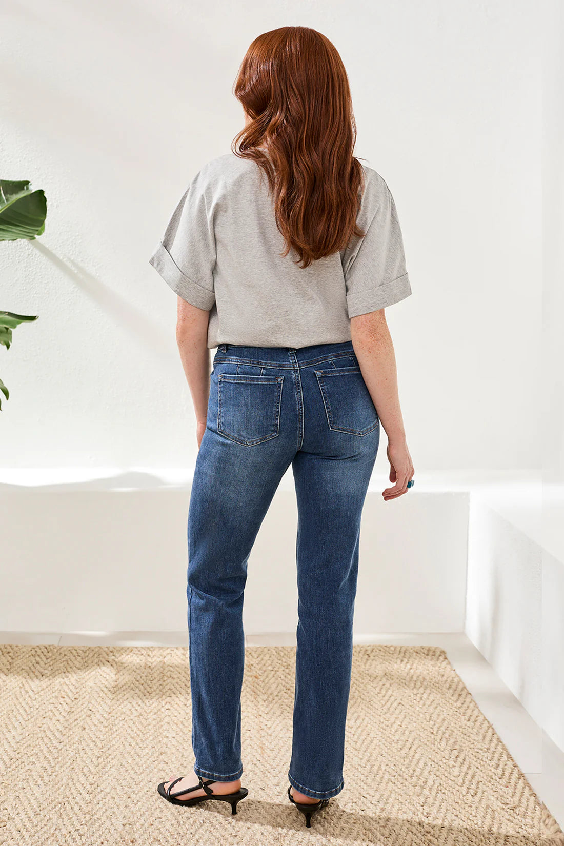 TRIBAL SOPHIA CURVY STRAIGHT LEG JEAN - DK VINTAGE