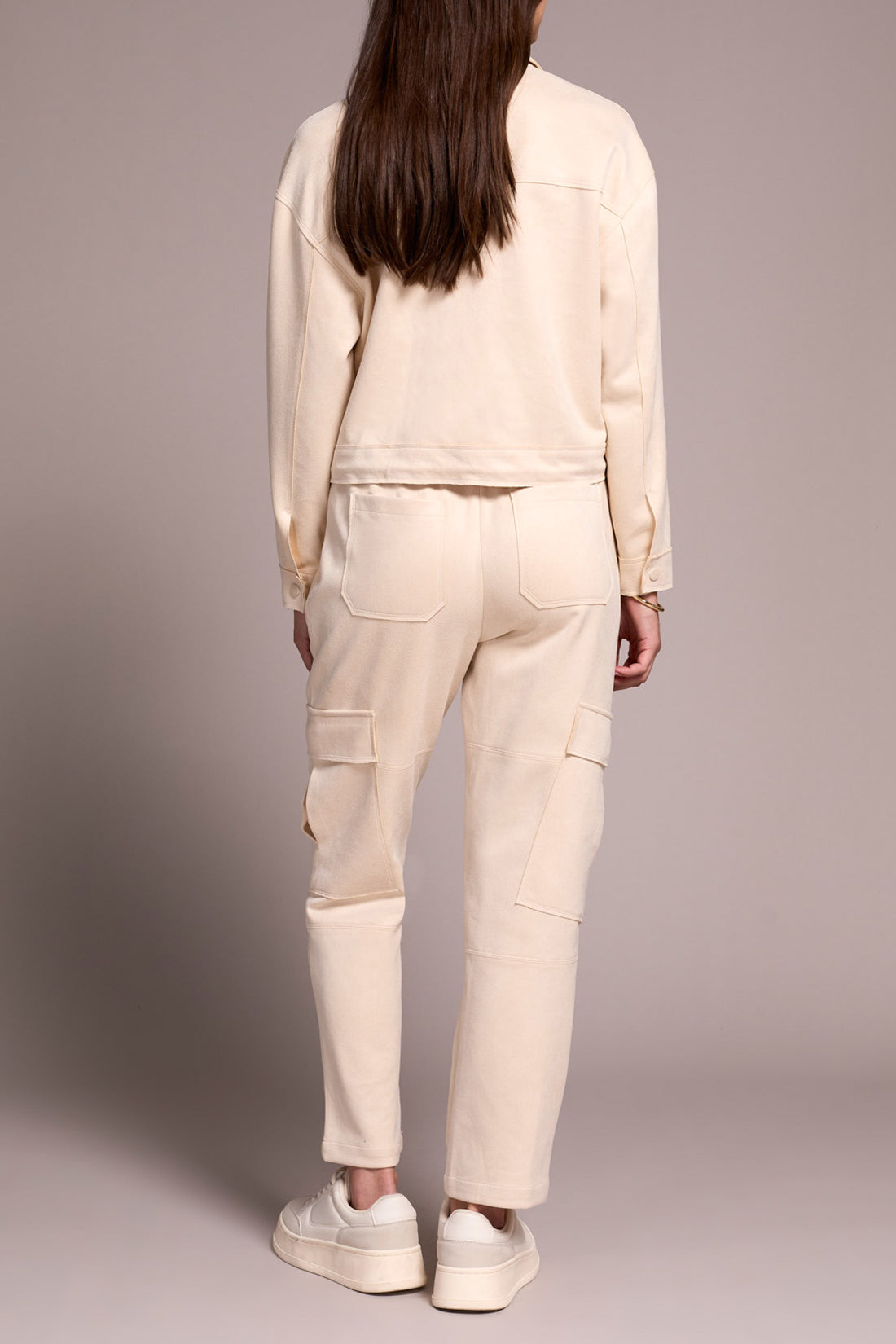 TRIBAL DROP SHOULDER JACKET - CREAM