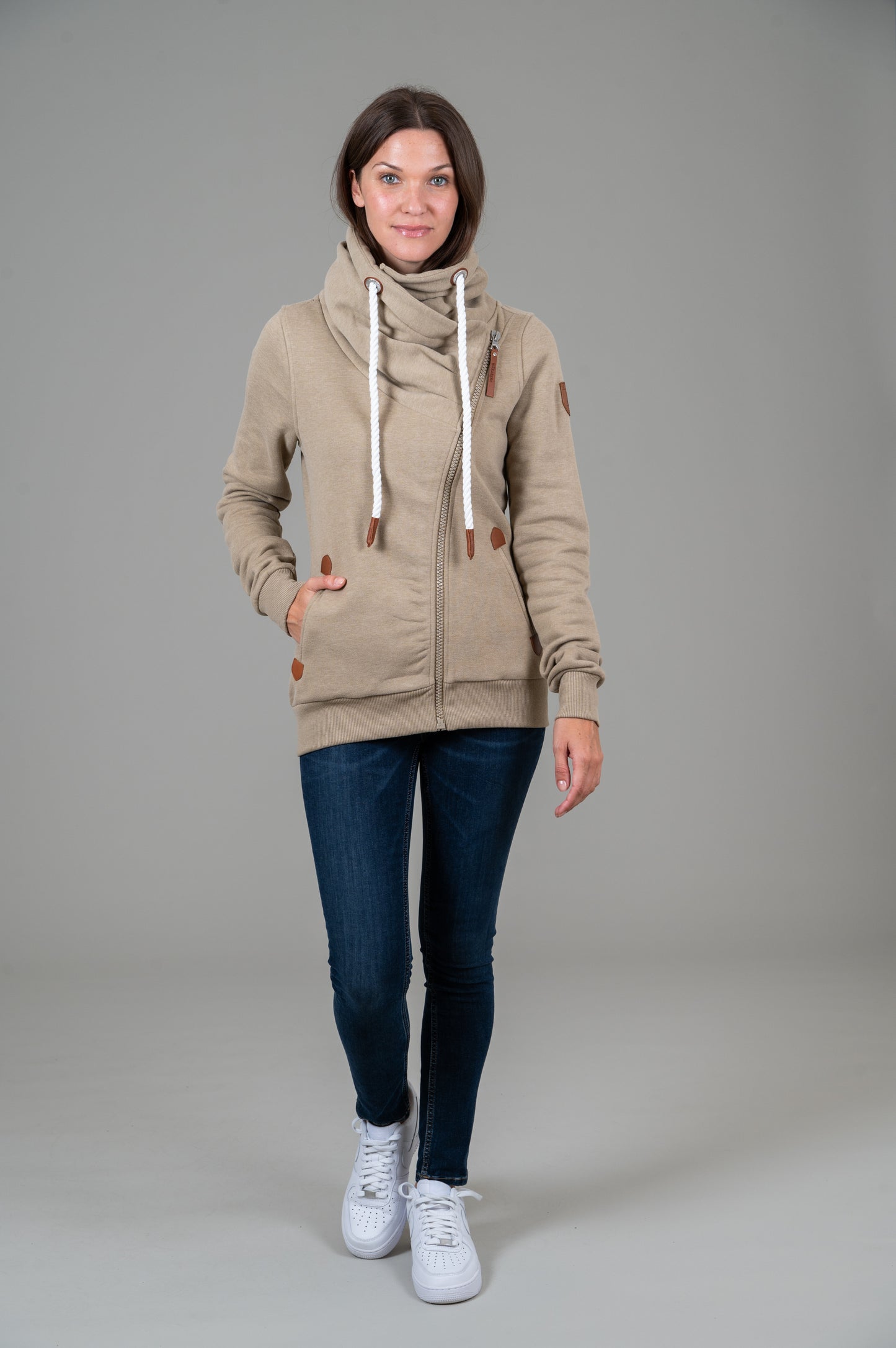 WANAKOME HESTIA FULL ZIP SWEATSHIRT - MOUSE