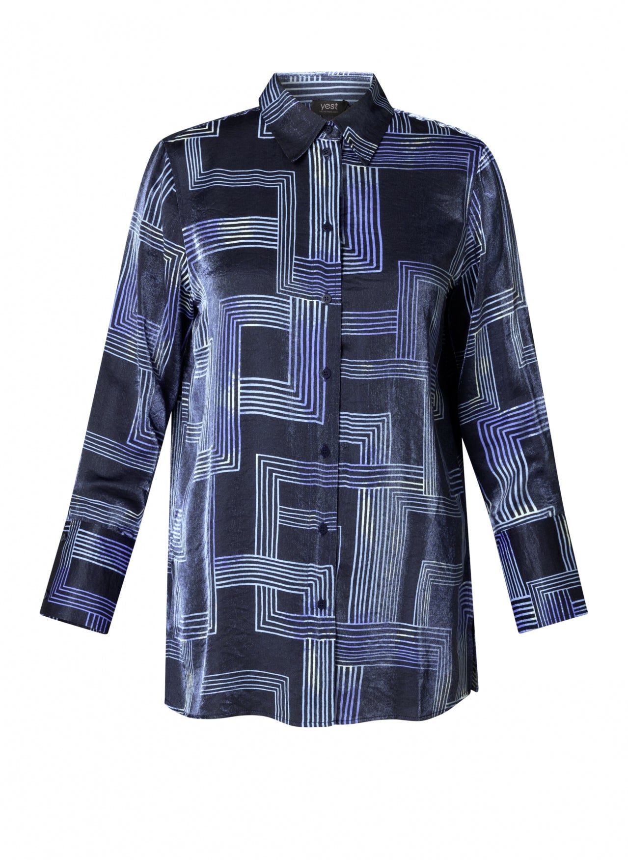 YEST BIBIANA TUNIC BLOUSE - DARK NAVY