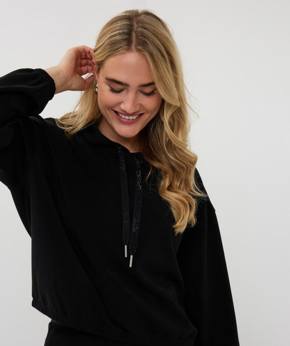 ESQUALO MODAL HOODIE - BLACK