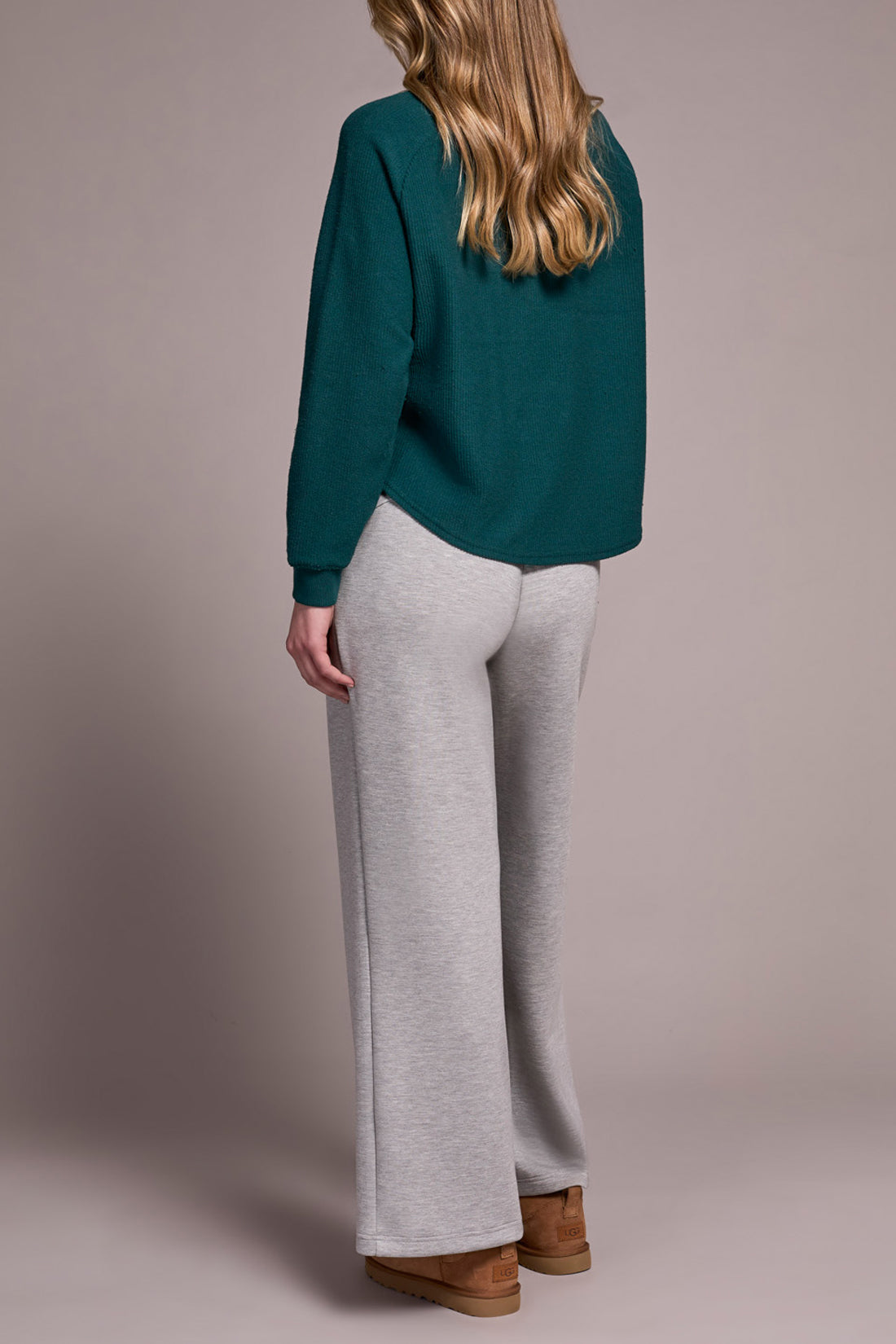 TRIBAL HENLEY RIBBED TOP - SILVER PINE