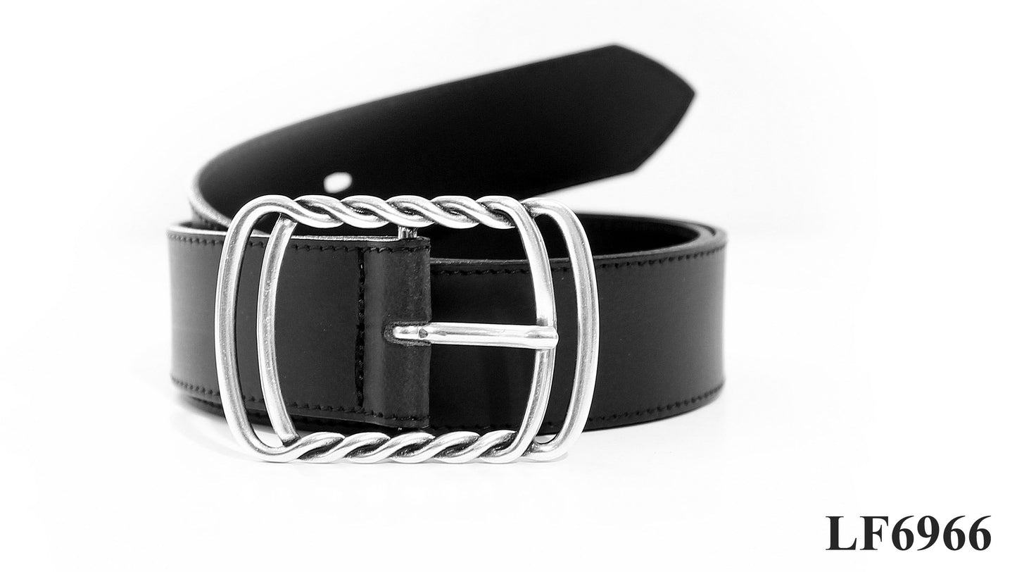 LADIES LEATHER BELT - BLACK - Vi-Leen's Fashions