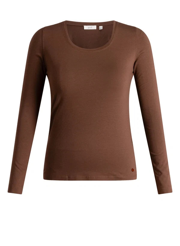 YEST SUZE TOP - MOCCA BROWN