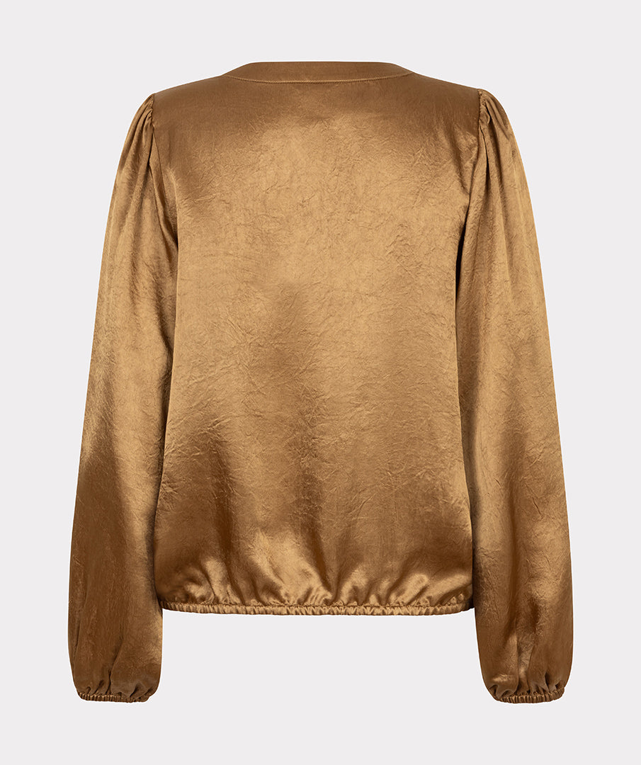 ESQUALO BALLOON SLEEVE BLOUSE - GOLDEN OLIVE