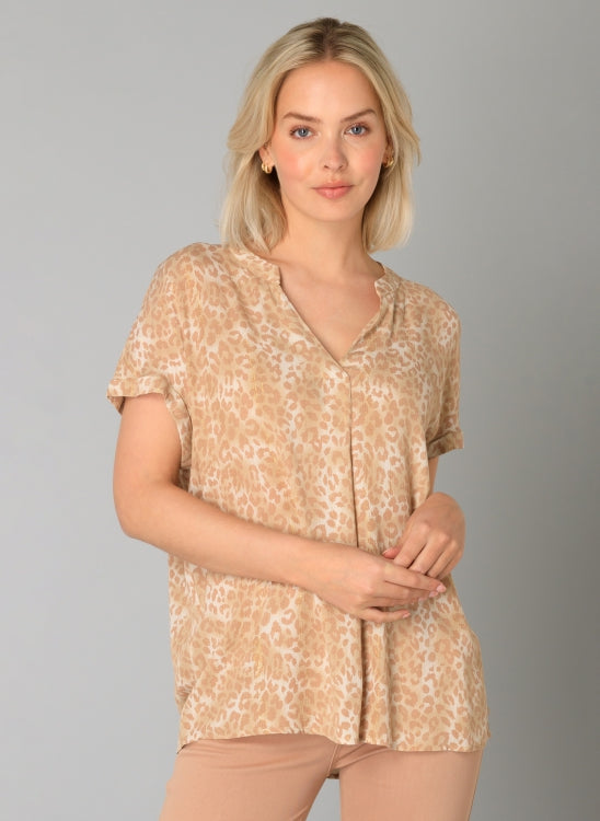 YEST ZILVER PRINT TOP - SOFT SAND