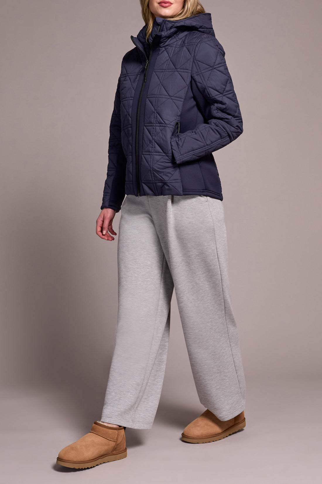 TRIBAL LIGHTWEIGHT JACKET WITH REMOVABLE HOOD - SAPPHIRE