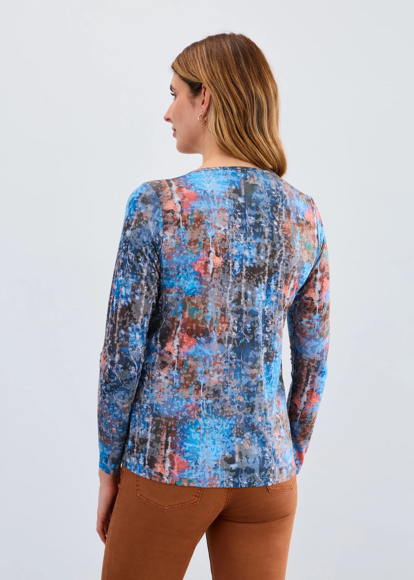 FDJ LONG SLEEVE PRINT TOP