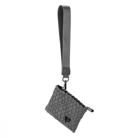 WINDSOR WOVEN CARD/COIN HOLDER - SLATE - Vi-Leen's Fashions