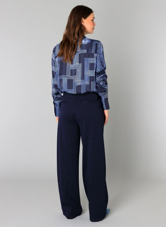 YEST BIBIANA TUNIC BLOUSE - DARK NAVY