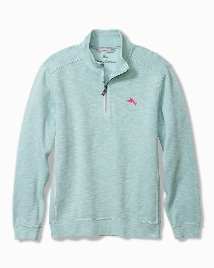 TOMMY BAHAMA TOBAGO BAY HALF ZIP - STERLING BLUE