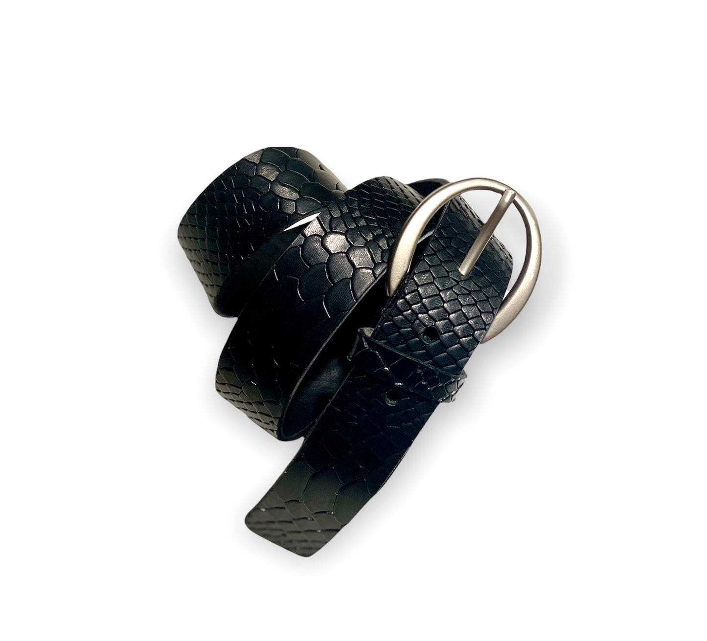 ARMOIR LEATHER BELT - BLACK - Vi-Leen's Fashions