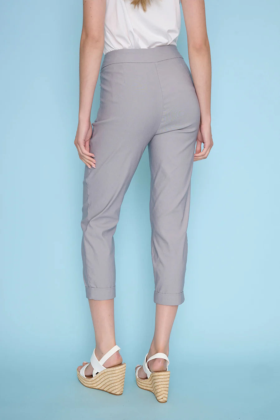 PICADILLY CUFFED CAPRI - WILD DOVE