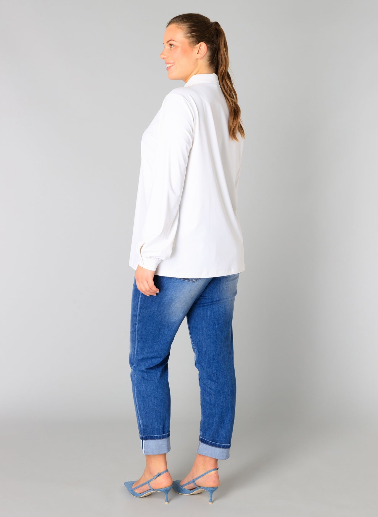 YEST OLIMPIA ESSENTIAL BLOUSE - OFF WHITE