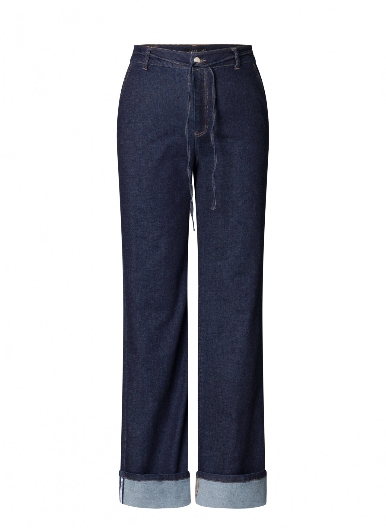 YEST BEATRIZ CUFFED JEAN - DARK RINSE