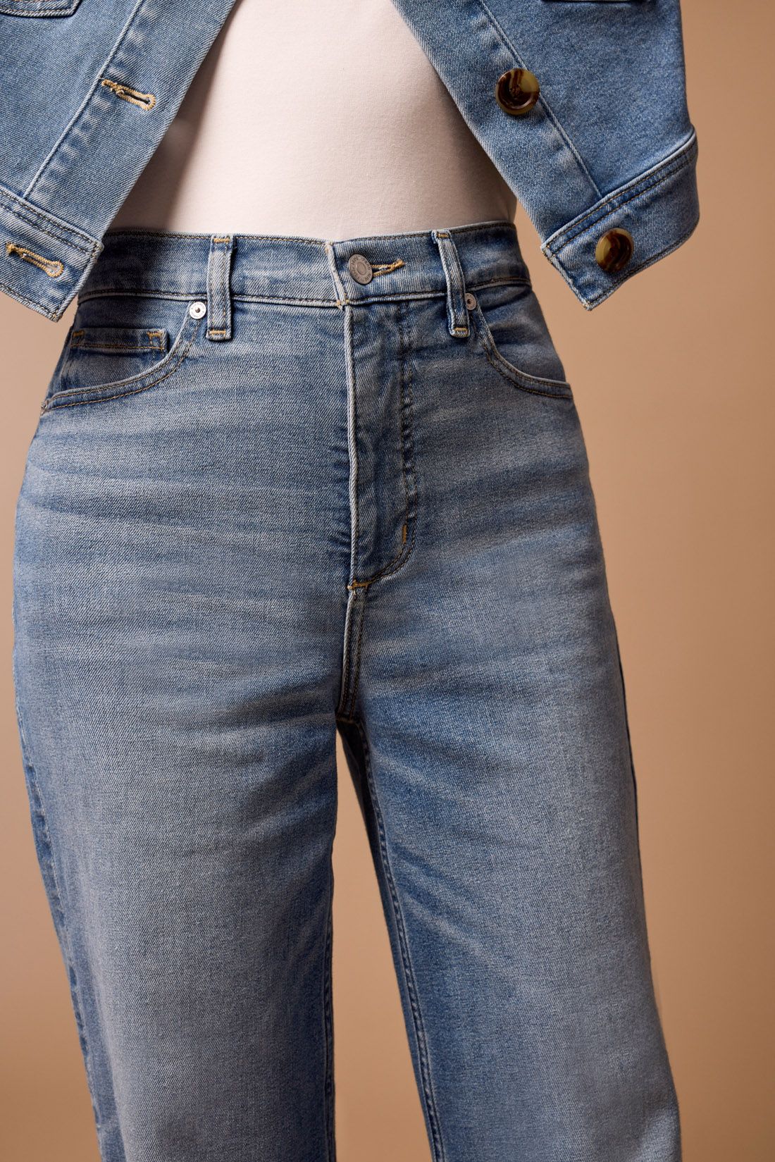 TRIBAL BROOKE HUGGING WIDE LEG JEAN - MED DENIM - Vi-Leen's Fashions