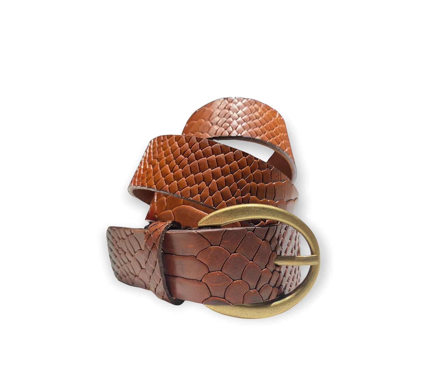 ARMOIR LEATHER BELT - COGNAC - Vi-Leen's Fashions