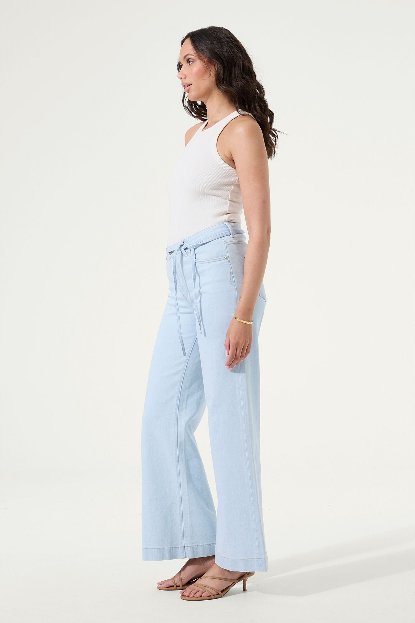 GARCIA CELIA WIDE LEG JEAN WITH TIE BELT - Vi-Leen's Fashions