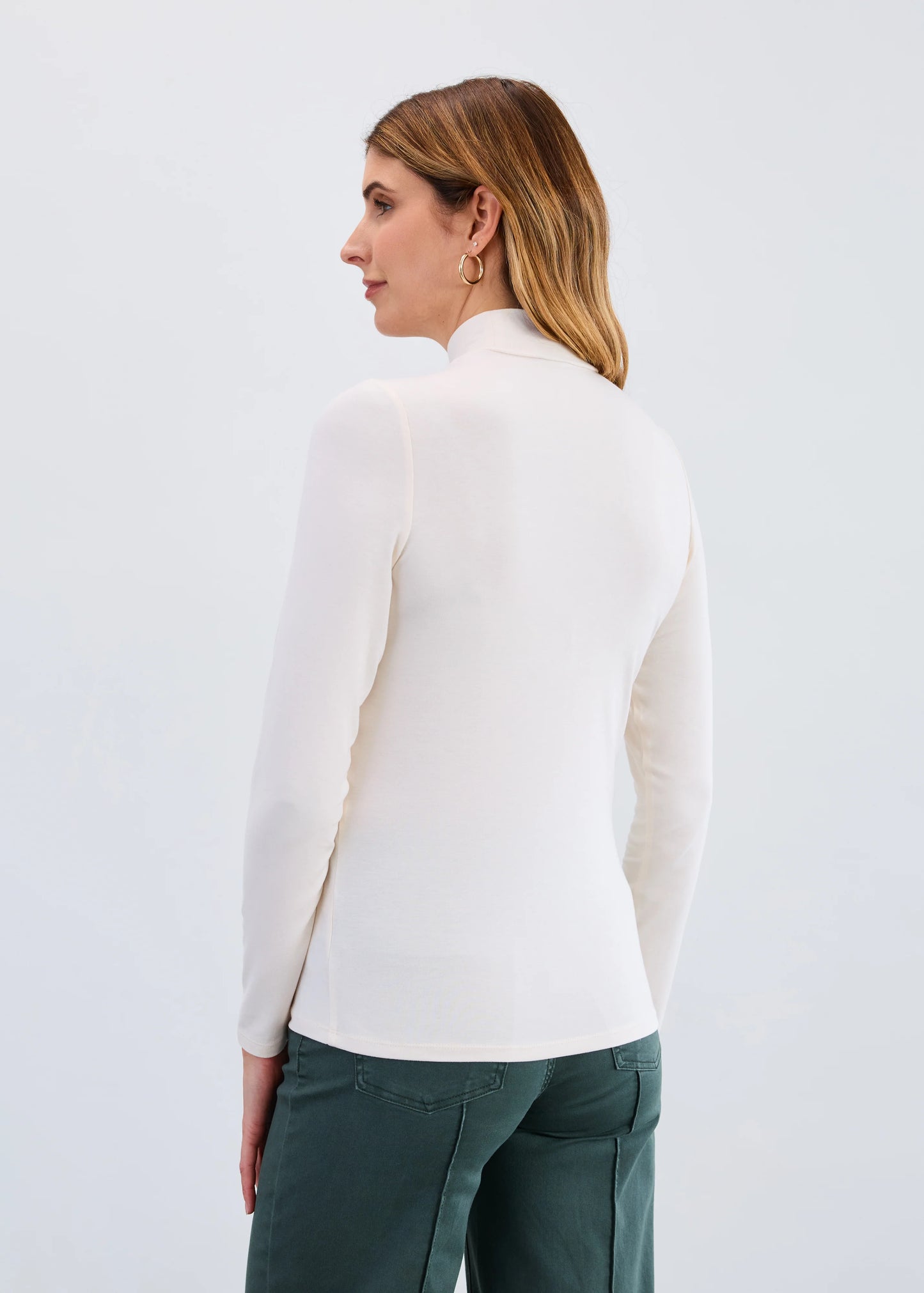 FDJ MOCK NECK TOP - IVORY